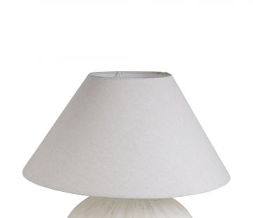 Lampe Daline Blanc Cassé Abat-Jour Lin
