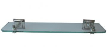 Etagère Murale Verre Laiton Argent Vieilli Alpha