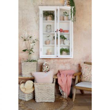 Vitrine Murale Marseille 4 Tablettes Bois Blanc