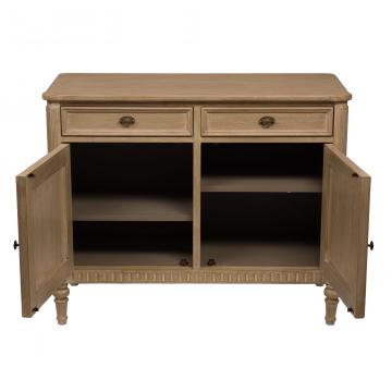 Buffet 2 Tiroirs 2 Portes Prestige Bois Naturel