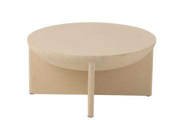 Table Basse Ronde Hally Manguier Beige