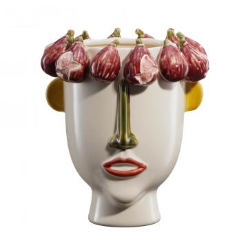 Vase Visage Figues Porcelaine