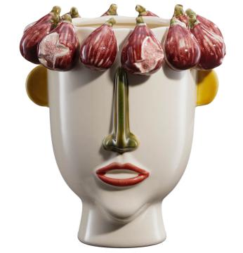 Vase Visage Figues Porcelaine