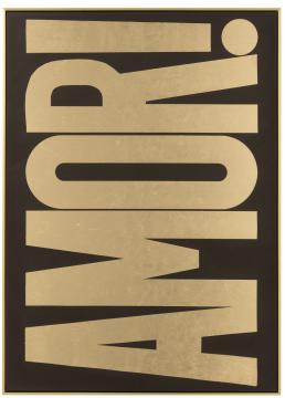 Tableau Cadre Amor Noir Doré 102*142
