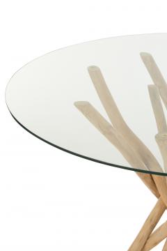 Table Ronde Branches de Teck Naturel