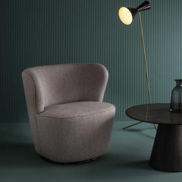 Fauteuil Barnabé Pivotant Tramé Gris