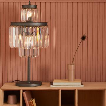 Lampe Fulgurant Métal Gris Verre