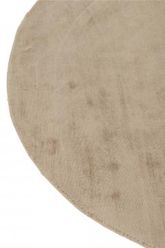 Tapis Rond Fait Main Viscose Beige ø150cm