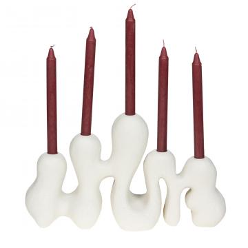 Chandelier Curvy Blanc 5 Feux