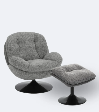 Fauteuil Memento Chiné Gris Souris Athezza -NEW-