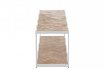 Table de Salon Etroite Zig Zag Naturel Blanc