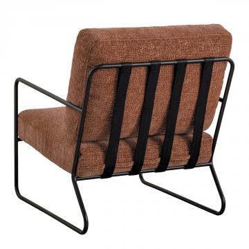 Fauteuil Gaspard Velours de Jacquard Bois de Rose Blanc d'Ivoire