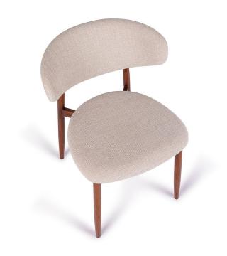 Chaise Georgia Beige Pied Noyer Athezza