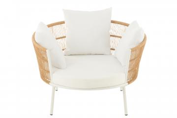Fauteuil de Jardin Joa Blanc Naturel XL