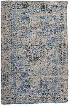 Tapis Anick Bleu 200x300 Blanc d'Ivoire