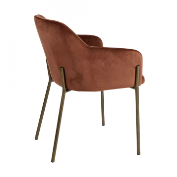 4 Chaises Velours Louise (3 couleurs) Pomax