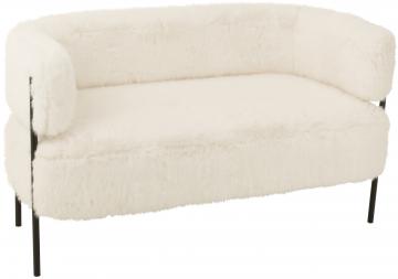 Canapé Fourrure Blanc 2 Places -NEW-
