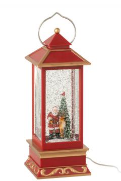 Lanterne Père Noël Enneigé Led