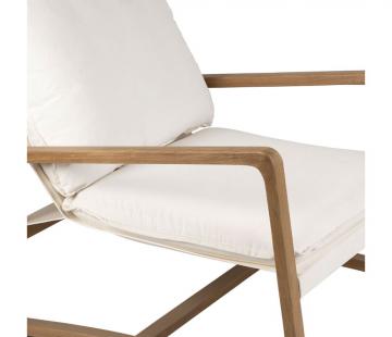 Fauteuil Chêne Coton Blanc Azenor