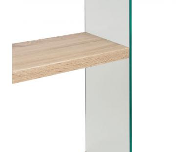 Etagère 3 Niveaux Adela Verre Trempé Bois