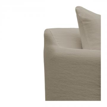 Canapé Gabriel 100% Lin Beige Blanc d'Ivoire