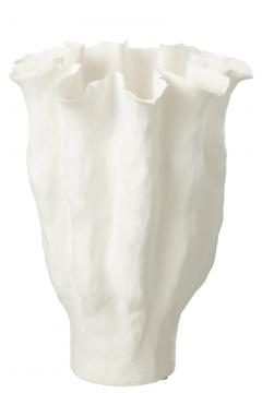 Vase Calyx Céramique Blanc H42cm