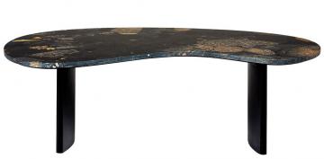 Table Basse Pia Marbre Noir Blanc d'Ivoire