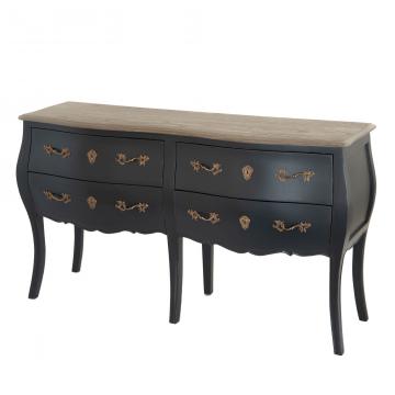 Commode Double 4 Tiroirs Murano Celeste