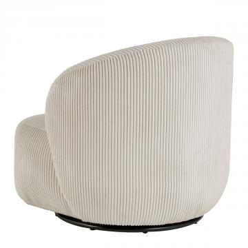 Fauteuil Lisette Velours Côtelé Crème