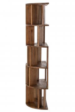 Bibliothèque Demi Cercle Mindi Naturel