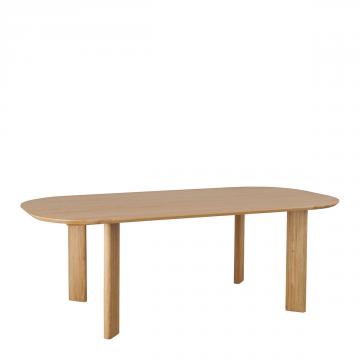Table Simona Chêne Clair Blanc d'Ivoire 220cm