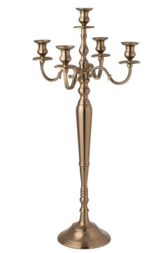 Chandelier 5 Feux Aluminium Rose Doré 99cm