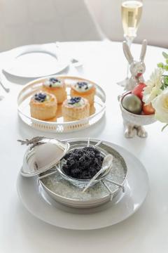 Bol à Caviar Argenté Esturgeon