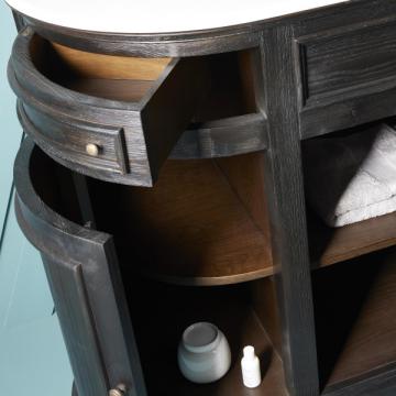 Meuble Lavabo Simple Hausmann Noir