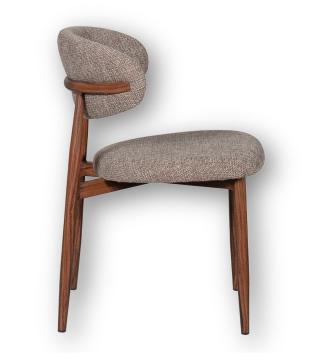 Chaise Georgia Taupe Pied Noyer Athezza