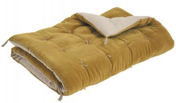 Futon Matteo Velours / Lin Safran 180x80 Blanc d'Ivoire