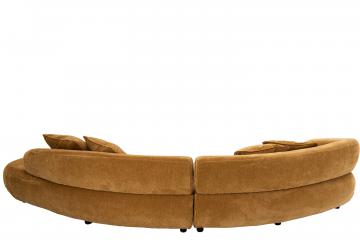 Canapé Contemporain 4/5 Places Velours Moutarde