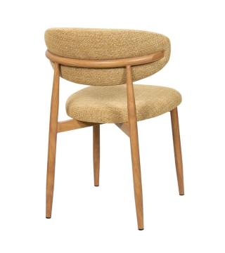 Chaise Georgia Velours Pieds Naturel (4 couleurs)