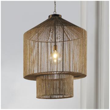 Suspension Akemi Jute Naturelle Blanc d'Ivoire