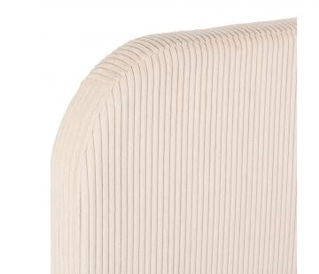 Tête de Lit Minimal Velours Côtelé Ecru 140cm