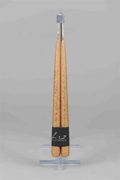 2 Bougies Flambeaux Gold/Or