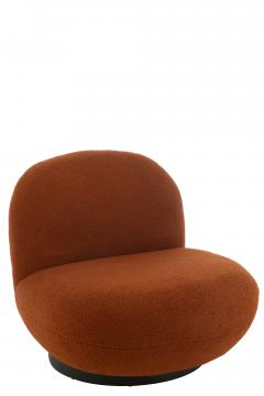 Fauteuil Pivotant Lounge Neige Terracotta