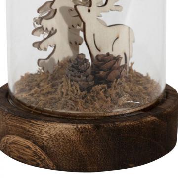 Cloche Noël Cerf Led Naturel
