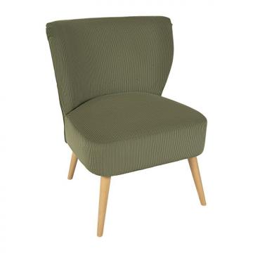 Fauteuil Eléonore Velours Côtelé Kaki