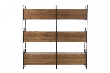Etagère Indus Bois Recyclé Métal Noir GM