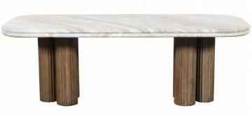 Table Basse Buren Bois Massif Marbre