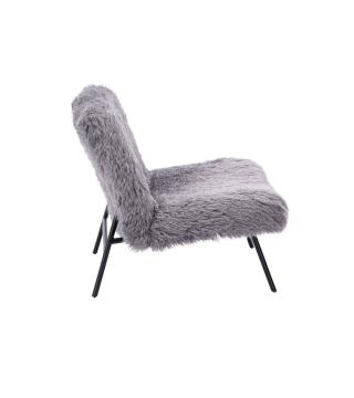 Fauteuil Fourrure Domme Gris Athezza