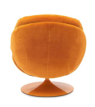 Fauteuil Memento Velours Uni Orange NOUVEAU