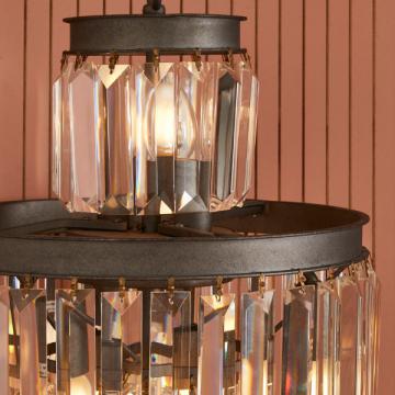 Lampe Fulgurant Métal Gris Verre