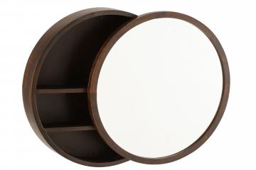 Miroir Coulissant Conie Manguier Foncé ø60cm